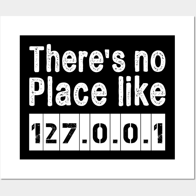 THERE'S NO PLACE LIKE 127.0.0.1 - VINTAGE Wall Art by HelloShop88